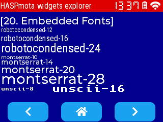 HASPmota fonts